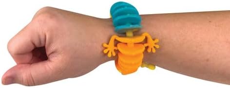 Raymond Geddes Rainbow Reptile Skeleton Sensory Toy - 24 Colorful Noodle Toys for Kids - Reptile-Shaped Stretchy Toys Link as Bracelet