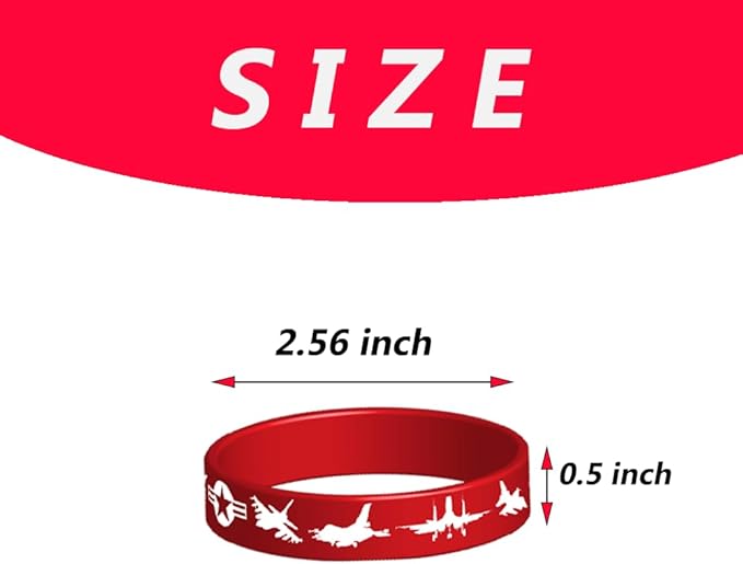 CupaPlay 48PCS Fighter Silicone Rubber Bracelet Airplane Military Aircraft Fighter Jet Plane Theme Party Favor Supply Decoration