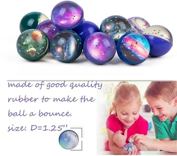 Outer Space Party Favors Supplies,Space Jam party favors, Tattoo Sticker Bouncy Ball Bracelet Space Badge Luminous Ball Helicopter Flashlights Keychain Gift Bag Kids Birthday Party Gift