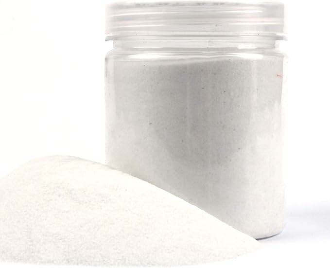 Shiny Stone Colorful Sand,Rainbow Sand,Art Sand,Colored Sand,Craft Sand,Decorative Wedding Vibrant Sand, 250g/0.55lbs/8.81oz for Kids Creativity Wedding Succulent Terrarium Vase (White)