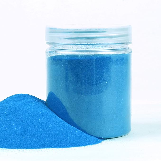 Shiny Stone Colorful Sand,Rainbow Sand,Art Sand,Colored Sand,Craft Sand,Decorative Wedding Vibrant Sand, 250g/0.55lb/8.81oz for Kids Creativity Wedding Succulent Terrarium Vase (Diamond Blue)
