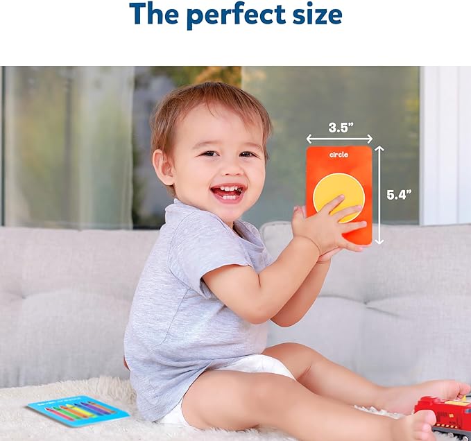 Skillmatics Thick Flash Cards for Toddlers - Letters, Numbers, Shapes & Colors, Montessori Toys & Games, Preschool Learning Activities, Gifts for Kids Ages 1, 2, 3, 4 Years