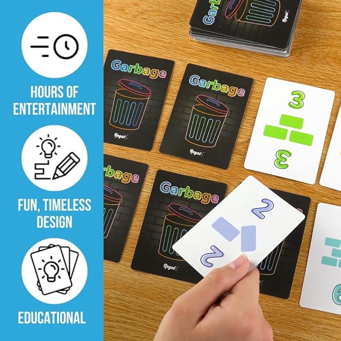 Regal Games Card Games for Kids - Go Fish, Crazy 8's, Old Maid, Slap Jack, Garbage Monsters, War - Simple & Fun Classic Family Table Games - Games May Vary (6 Card Games x 6 Sets)
