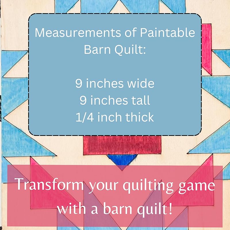 Sunflower Barn Quilt Wood Pattern Kit Craft for Adults, Blanket Block DIY Wall Art to Paint, Unfinished Paintable Patchwork Square Do It Yourself Sign for Home Decor Party (9 inches) AVTRBoutique