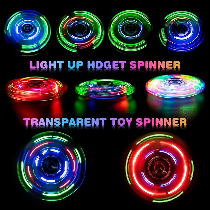 FIGROL 5 Pack Fidget Spinners|LED Light Up Fidget Spinners for Children|Party Favors|Goodie Bag Stuffers Classroom Prizes