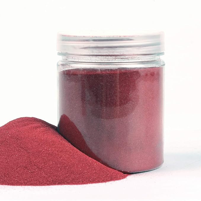 Shiny Stone Colorful Sand,Rainbow Sand,Art Sand,Colored Sand,Craft Sand,Decorative Wedding Vibrant Sand, 250g/0.55lbs/8.81oz for Wedding Succulent Terrarium Vase (Claret)