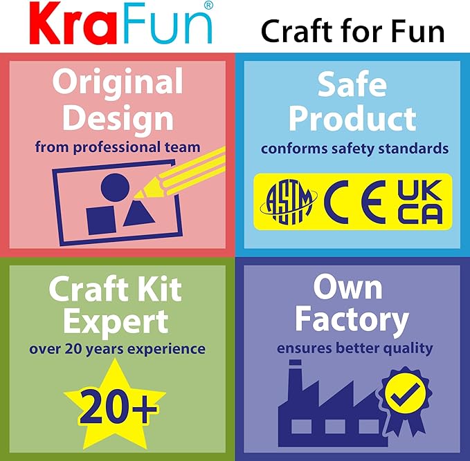 KRAFUN Beginner Unicorn My First Lacing Card Kit for Kids Arts & Crafts, 5 Easy Princess Lacing Projects, Lacing Cards for Toddlers, Fine Motor Preschool Skills Toys