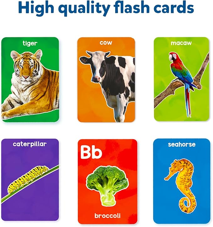 Skillmatics Thick Flash Cards Combo for Toddlers - Montessori Toys & Educational Games, Preschool Learning Activities, Gifts for Kids Ages 1, 2, 3, 4 Years