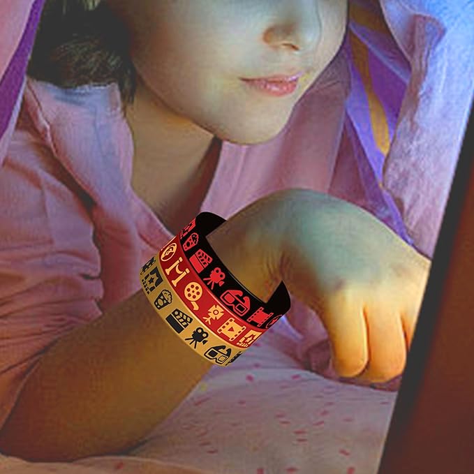 CupaPlay 48PCS Movie Night Rubber Bracelets Party favors - Hollywood Movie Theme Party Supplies Decorations Birthday Silicone Wristbands Party Gifts