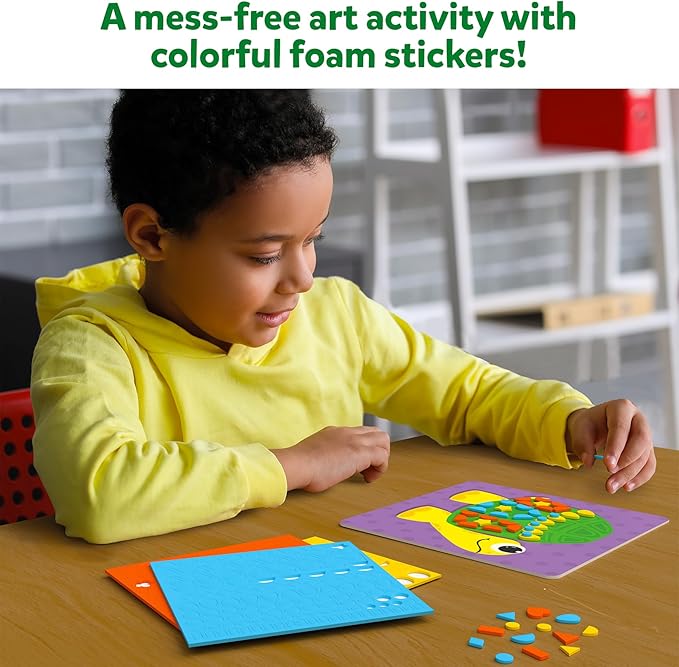 Skillmatics Art Activity - Fun with Foam Animals, No Mess Felt Sticker Art for Kids, DIY Craft Kits, Gifts for Boys & Girls Ages 3, 4, 5, 6, 7, Travel Toys