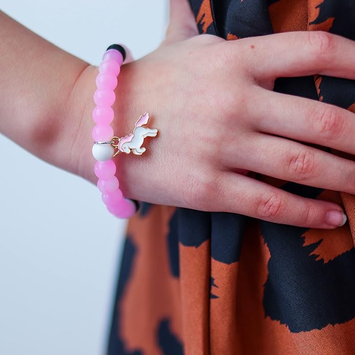 FROG SAC 3 Unicorn Bracelets for Girls, Silicone Bubble Bracelet Pack for Kids, Unicorns Theme Birthday Party Favors and Goodie Bag Fillers for Little Girls, Blue Black Pink Unicorn Stocking Stuffers for Kids