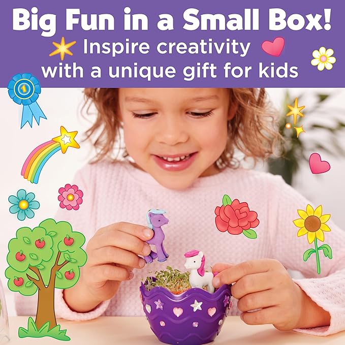 Creativity for Kids Mini Garden: Pony Terrarium Kit - Horse Gifts for Girls, Crafts for Kids and Girl Toys Ages 6-8+, Easter Basket and Birthday Gift Ideas for Girls
