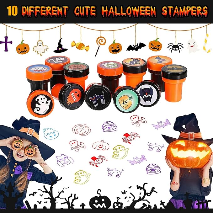 Premium Halloween Party Favors Toys for kids,Assortment Cute Supplies Toys,School Classroom Rewards, Prizes, Trick or Treat Bag Stuffers