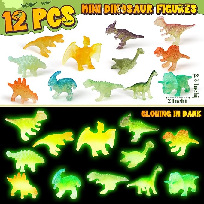 Dinosaur Party Favors Birthday Supplies, Dino Scratch Notebooks Straw Drawing Stencil Dinosaur Figures Keychain Silicone Bracelet Sticker, Dinosaur Birthday Party Goodies Bag Stuffer Filler