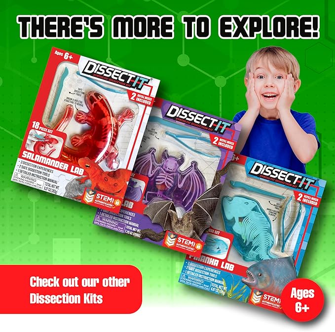 Dissect-It Kit for Kids 6 Plus, Simulated Synthetic Lab Dissection Toy | Frog Super Lab | Authenticated STEM Toys | Kids Learn Animal Science, Biology, and Anatomy