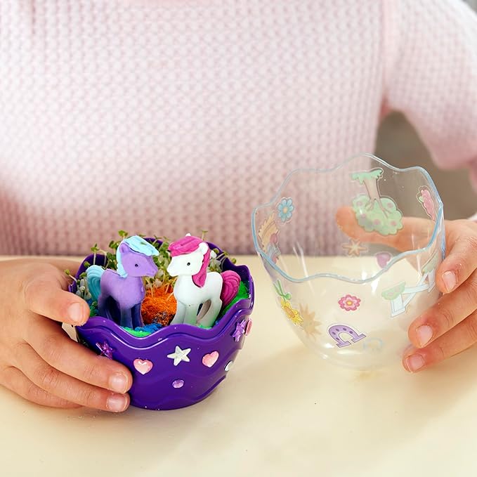 Creativity for Kids Mini Garden: Pony Terrarium Kit - Horse Gifts for Girls, Crafts for Kids and Girl Toys Ages 6-8+, Easter Basket and Birthday Gift Ideas for Girls
