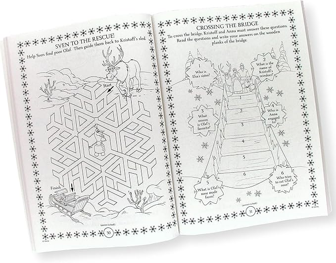 Disney Frozen Coloring Book Set with Frozen Stickers - Bundle Includes Frozen 80-pg Coloring Book, Frozen Stickers, 3-D Puffy Stickers, Castle Door Hanger, in Gift Bag