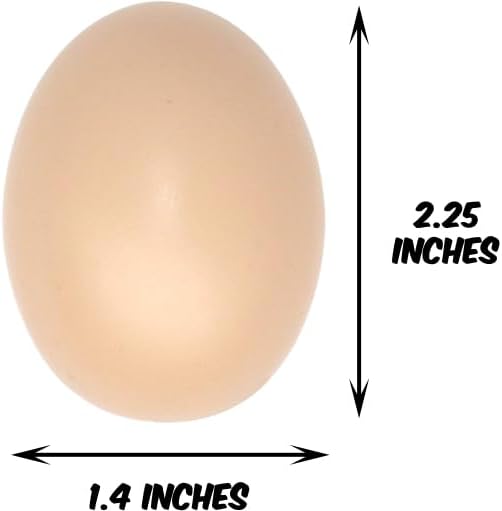 PowerTRC 60 Pcs Plastic Fake Eggs Toys, DIY Easter Eggs, Real-Life Size Faux Pretend Play Food Decorations, Realistic Chicken Eggs