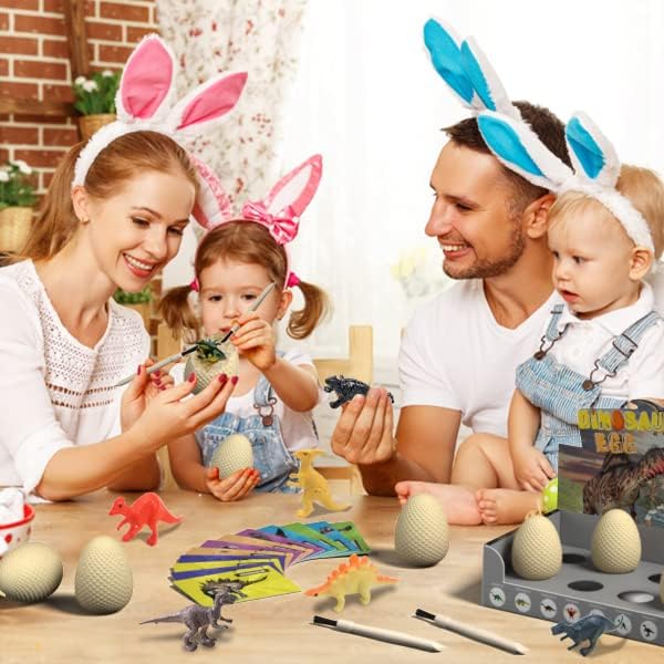 EARTH'SCODE Dinosaur Eggs, 12 Pcs Dino Eggs Excavation Dig Kit, Dinosaur Toys for Dinosaur Party Gifts for Kids 6-12 Years Old