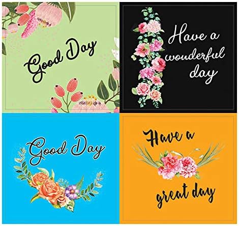 Creanoso Flower Theme Greetings Stickers (10-Sheet) – Total 120 pcs (10 X 12pcs) Individual Small Size 2.1 x 2. Inches, DIY Decoration Art Decal for Boys & Girls, Children, Teens