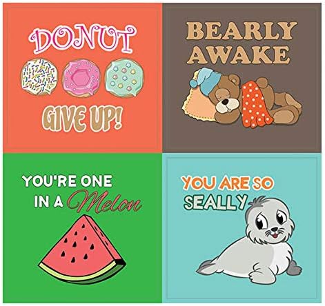 Creanoso Silly Funny Puns Stickers (10-Sheet) – Total 120 pcs (10 X 12pcs) Waterproof, Unique Personalized Themes Designs, DIY Decoration Art Decal for Boys & Girls, Children, Teens