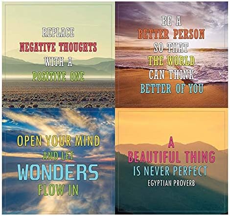 Creanoso Inspiring Mind and Thoughts Stickers (10-Sheet) Total 120 pcs (10 X 12pcs) Individual Size 2.1 x 2. in., Waterproof, Unique Themes Designs, Any Flat Surface DIY Decoration Art Decal