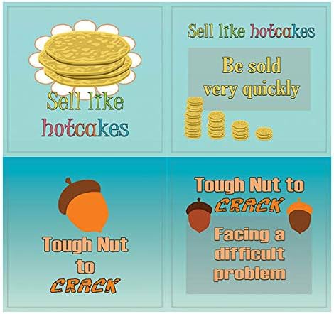 Creanoso Funny Food Idioms Stickers Series I (10-Sheet) – Individual Small Size 2.1 x 2. Inches, Cool Themes Designs, DIY Decor Art Decal for Boys & Girls, Children, Teens