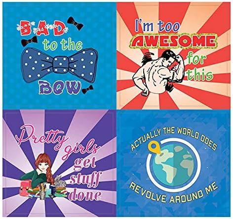 Creanoso Cheeky and Funny Stickers Series 1 (10-Sheet) – Total 120 pcs (10 X 12pcs) Individual Small Size 2.1 x 2. Inches, DIY Decoration Art Decal for Boys & Girls, Children, Teens