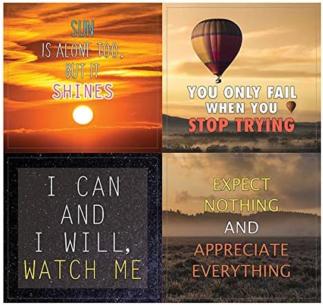 Creanoso Inspiring Mind and Thoughts Stickers (10-Sheet) Total 120 pcs (10 X 12pcs) Individual Size 2.1 x 2. in., Waterproof, Unique Themes Designs, Any Flat Surface DIY Decoration Art Decal