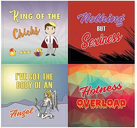 Creanoso Cheeky and Funny Stickers Series 3 (10-Sheet) - Total 120 pcs (10 X 12pcs) Individual Small Size 2.1 x 2. in, Waterproof, Unique Themes Designs, Any Flat Surface DIY Decoration Art Decal