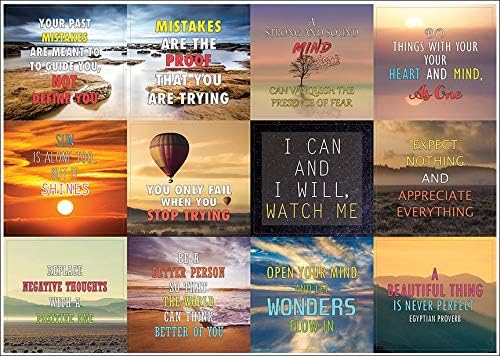 Creanoso Inspiring Mind and Thoughts Stickers (10-Sheet) Total 120 pcs (10 X 12pcs) Individual Size 2.1 x 2. in., Waterproof, Unique Themes Designs, Any Flat Surface DIY Decoration Art Decal