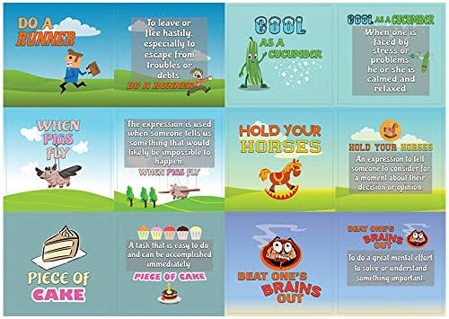 Creanoso Funny Idiom Stickers (10-Sheet) - Waterproof, Unique Themes Designs, DIY Decoration Art Decal for Boys & Girls, Teens - Stocking Stuffers Ideas for Adults