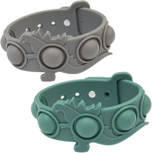 fidgets for Classroom, 2pcs Quiet Silent pop Wristband Watch, Autism Sensory Products, Stress Toys, Silent ADHD Toys for Adults Kids Toddlers
