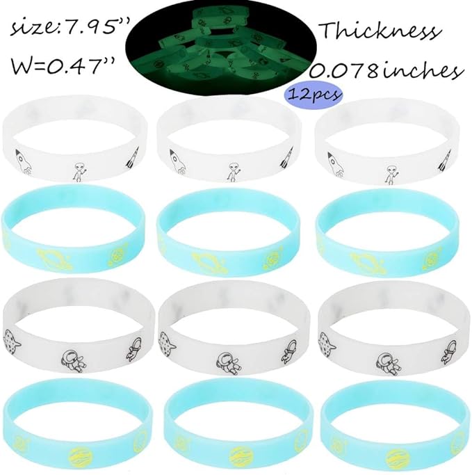 Outer Space Party Favors Supplies,Space Jam party favors, Tattoo Sticker Bouncy Ball Bracelet Space Badge Luminous Ball Helicopter Flashlights Keychain Gift Bag Kids Birthday Party Gift