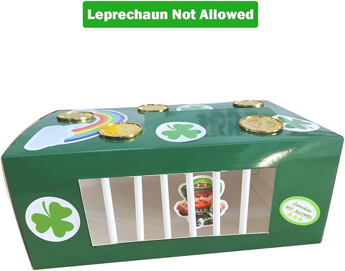 DQFAQYY St Patricks Day Decorations DIY to Catch a Leprechaun Trap Craft Kit for St Patricks Day Party Supplies