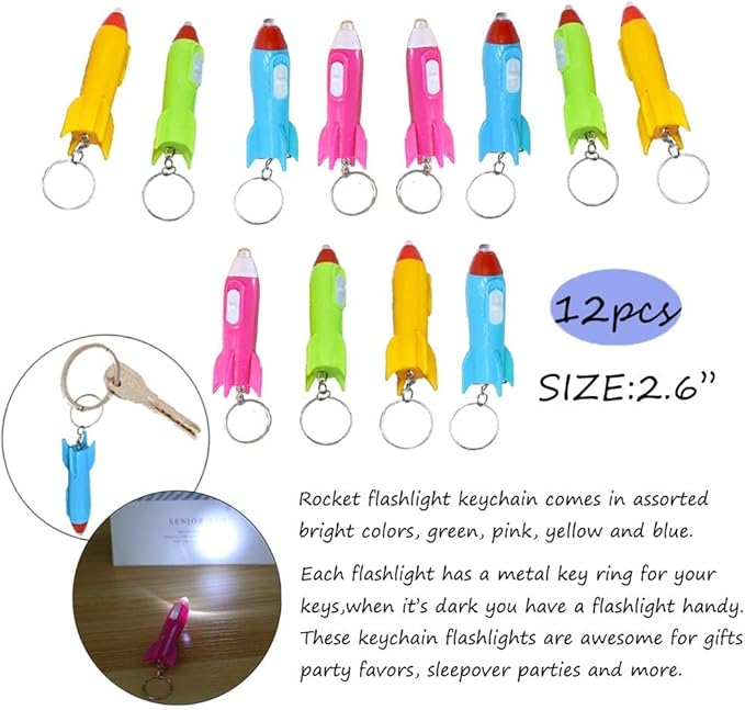Outer Space Party Favors Supplies,Space Jam party favors, Tattoo Sticker Bouncy Ball Bracelet Space Badge Luminous Ball Helicopter Flashlights Keychain Gift Bag Kids Birthday Party Gift