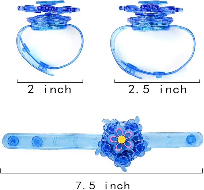 PROLOSO Light Up Bracelet LED Party Favors with Gyroscope Cheap Stocking Stuffers Toys for Kids Prizes Glow in The Dark Party Supplies Bulk (20 pcs)