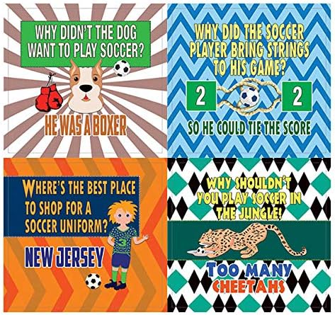 Creanoso Playing Soccer Funny Sports Jokes Stickers (10-Sheet) – Individual Small Size 2.1 x 2. Inches, Waterproof, DIY Decor Art Decal for Boys & Girls, Children, Teens