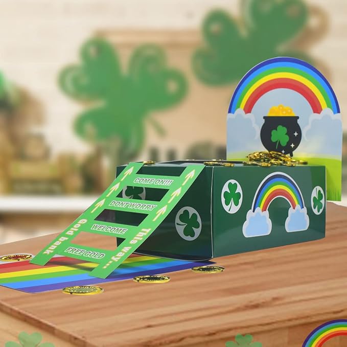 DQFAQYY St Patricks Day Decorations DIY to Catch a Leprechaun Trap Craft Kit for St Patricks Day Party Supplies