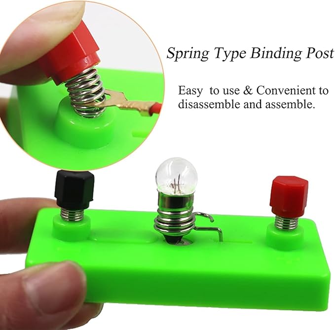 Electricity and Magnetism Experiment Kit for Kids Students,School Physics Labs Basic Circuit Electricity Learning Starter Kit,DIY STEM Electromagnetism Kit Educational Toys for Child