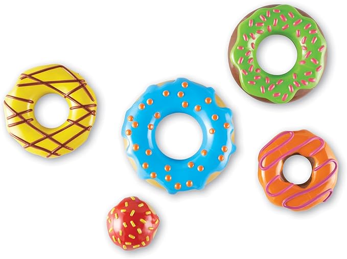 Learning Resources Smart Snacks Stack 'em Up Doughnuts - 7 Pieces, Ages 18+ months Fine Motor Skills Toys, Toddler Counting Toys, Donut Toys, Educational Toys for Kids