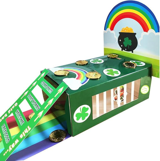 DQFAQYY St Patricks Day Decorations DIY to Catch a Leprechaun Trap Craft Kit for St Patricks Day Party Supplies