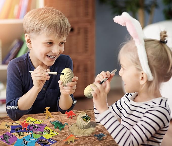 EARTH'SCODE Dinosaur Eggs, 12 Pcs Dino Eggs Excavation Dig Kit, Dinosaur Toys for Dinosaur Party Gifts for Kids 6-12 Years Old