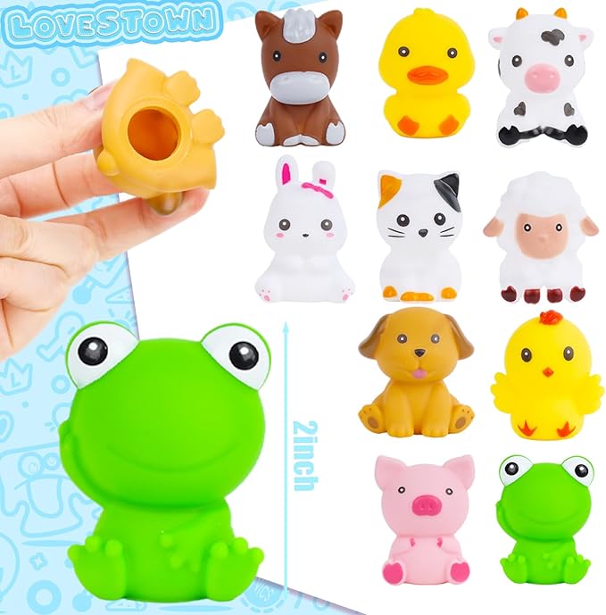 LovesTown 20PCS Learning Barn Toys, Farm Animals Toys Toddler Farm Montessori Counting, Matching and Sorting Fine Motor Games Birthday Gift for Baby Toddlers