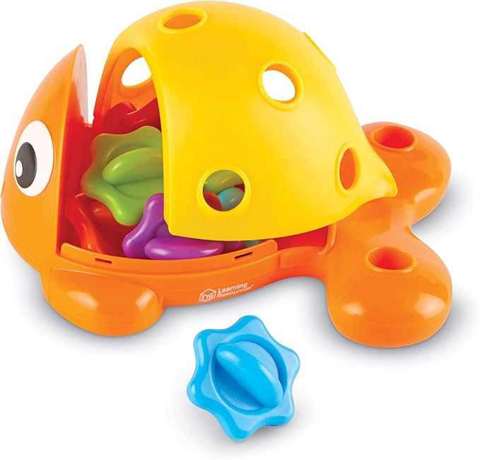 Learning Resources Finn the Fine Motor Fish - 12 Pieces, Ages 18+ months Fine Motor and Sensory Toy, Counting & Color Recognition Toys, Educational Toys for Toddlers, Toddler Montessori Toys