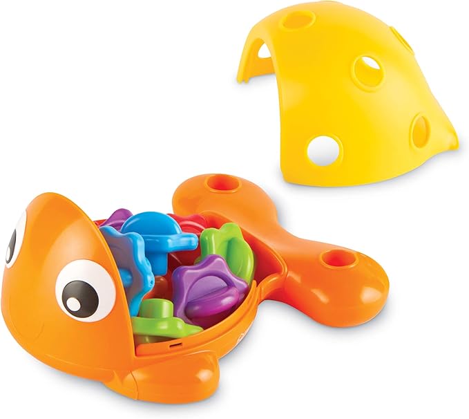Learning Resources Finn the Fine Motor Fish - 12 Pieces, Ages 18+ months Fine Motor and Sensory Toy, Counting & Color Recognition Toys, Educational Toys for Toddlers, Toddler Montessori Toys