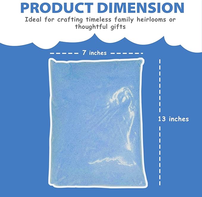 Podzly 5 Pound Decorative Bulk Craft Sand - Blue Sand. Ideal for Weddings, Classroom Activities, Creative Crafts, and Decorative Projects. Fine, Sand Bulk for Your Crafting Needs!