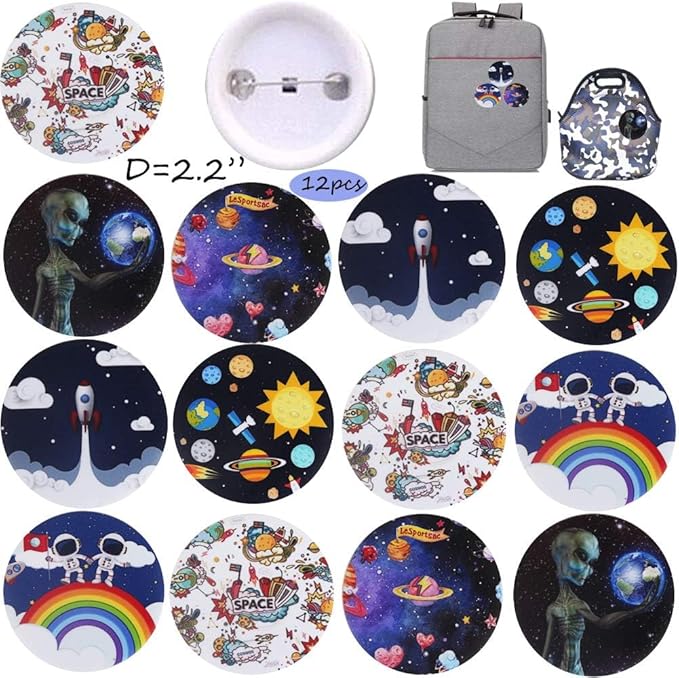 Outer Space Party Favors Supplies,Space Jam party favors, Tattoo Sticker Bouncy Ball Bracelet Space Badge Luminous Ball Helicopter Flashlights Keychain Gift Bag Kids Birthday Party Gift