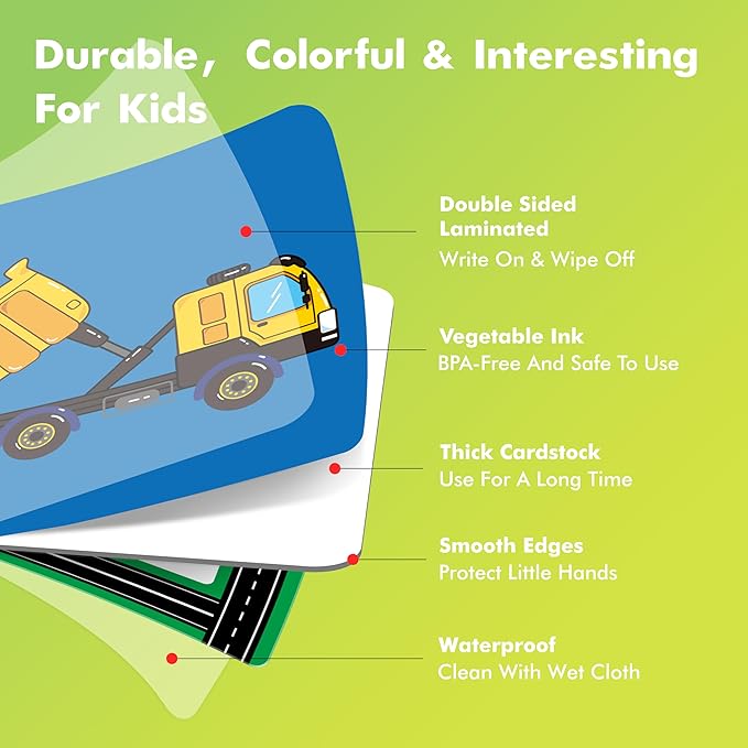Vehicle Matching Game, 72 PCS Traffic Memory Matching Cards for Toddlers 36 Pairs Transportation Memory Cards Educational Toys for Preschool Boys & Girls 4 5 6 Years Old
