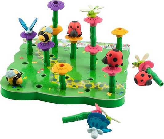Educational Insights Bright Basics Peg Garden, Stacking, Matching, Fine Motor Skills, Toddler Toys, Ages 2+